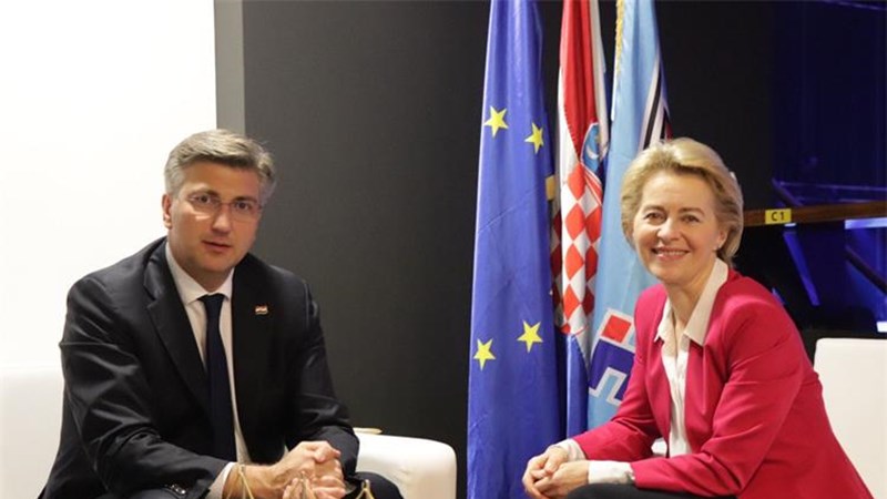 Plenković i von der Leyen o višegodišnjem financijskom okviru i hrvatskim ambicijama za Schengen i eurozonu